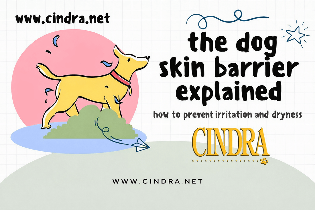 illustration explaining the dog skin barrier and how to prevent irritation and dryness in dogs