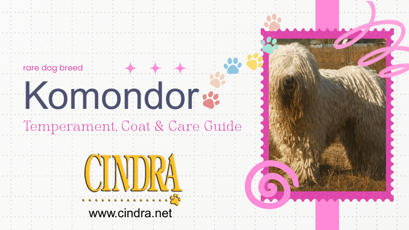 Komondor dog with its distinctive corded coat